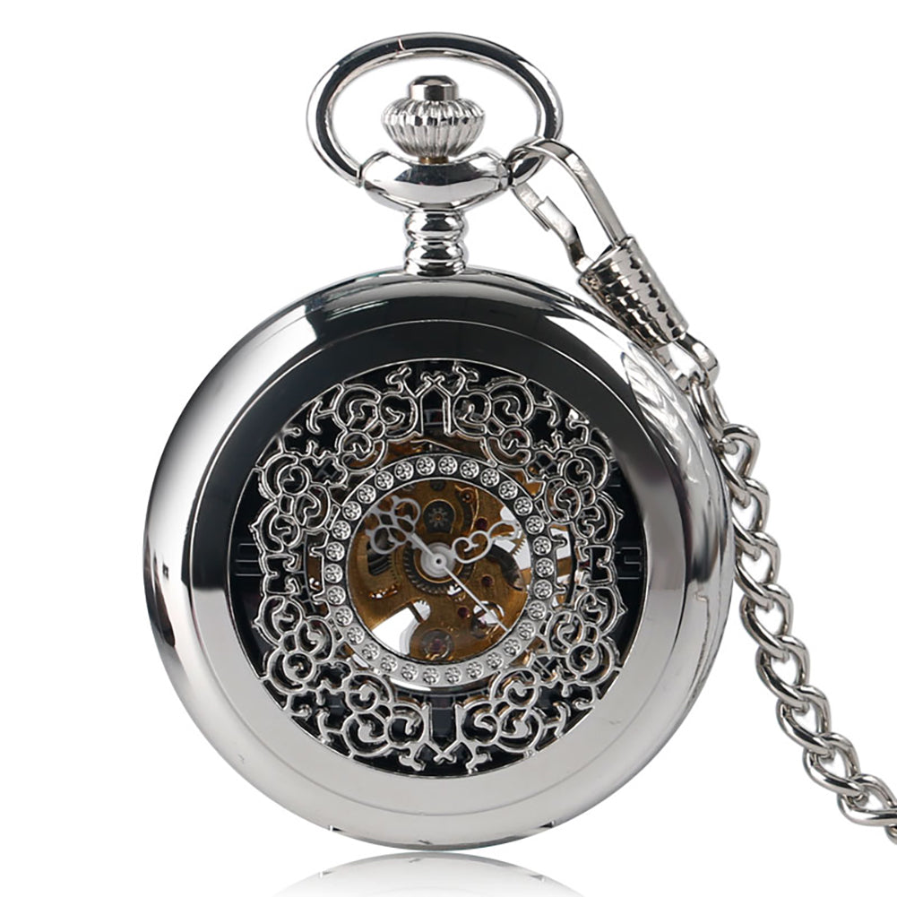 Coffret de montre à gousset mécanique argent Prestige