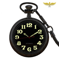 Montre à gousset automatique lumineuse argent