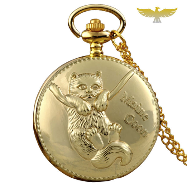 Montre collier chat chinois