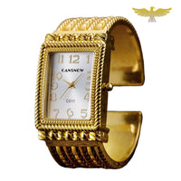Montre bracelet or quartz rectangulaire femme