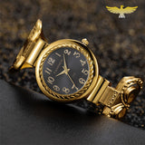 Montre bracelet quartz - montre-de-poche-gousset - acier, blanc, femme, montre bracelet, or, quartz