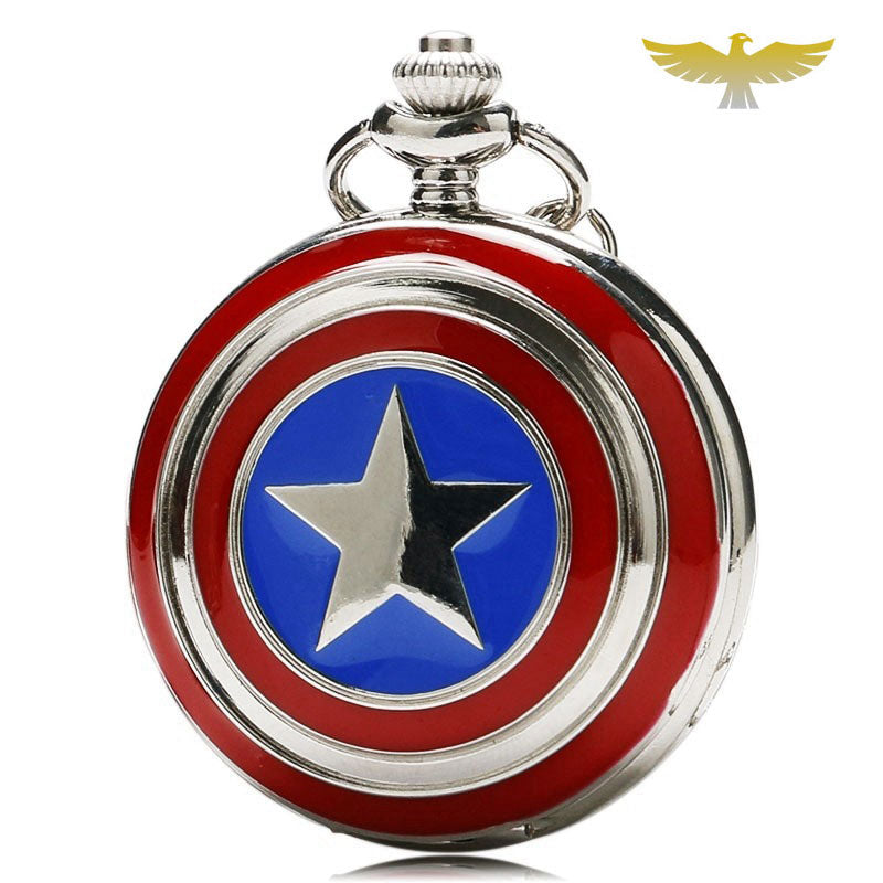 Montre de Poche à Quartz Étoilé Captain America