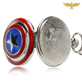 Montre de Poche à Quartz Étoilé Captain America
