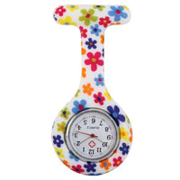 Montre silicone fleurs pour infirmière
