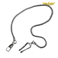 Chaine noire montre gousset de poche glissière mailles serpent