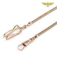 Chaine montre à gousset or rose à glissière de ceinture