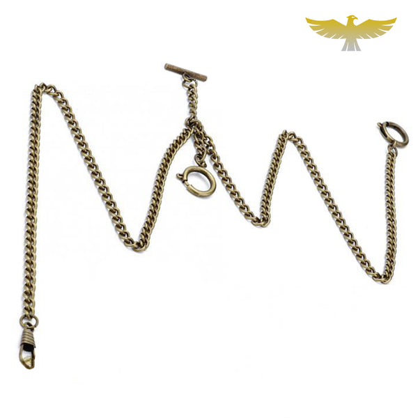 Chaîne montre gousset bronze double Albert-T homme et femme