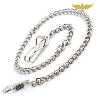 Chaîne pour montre gousset argent brillant