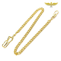 CHAINE POUR MONTRE GOUSSET OR AUX MAILLES GOURMETTE