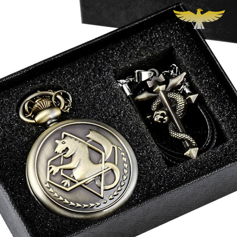 Coffret montre à gousset FullMetal Achemist + pendentif