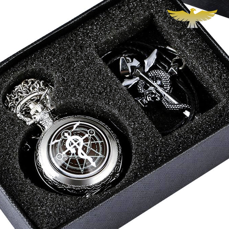 Coffret montre à gousset FullMetal Achemist + pendentif