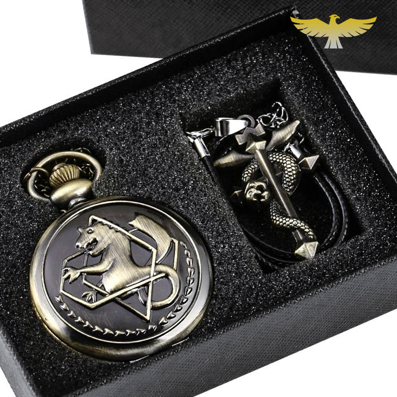 Coffret montre à gousset FullMetal Achemist + pendentif