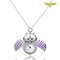 COLLIER MONTRE HIBOU Violet