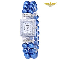 Montre a bracelet double perles