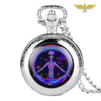 Montre à gousset collier Psychedelic Alien