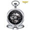 Montre à gousset argent mécanique Noir