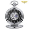 Montre à gousset argent mécanique à remontage Argent Bleu