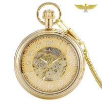 Montre à gousset automatique or cadran ouvert