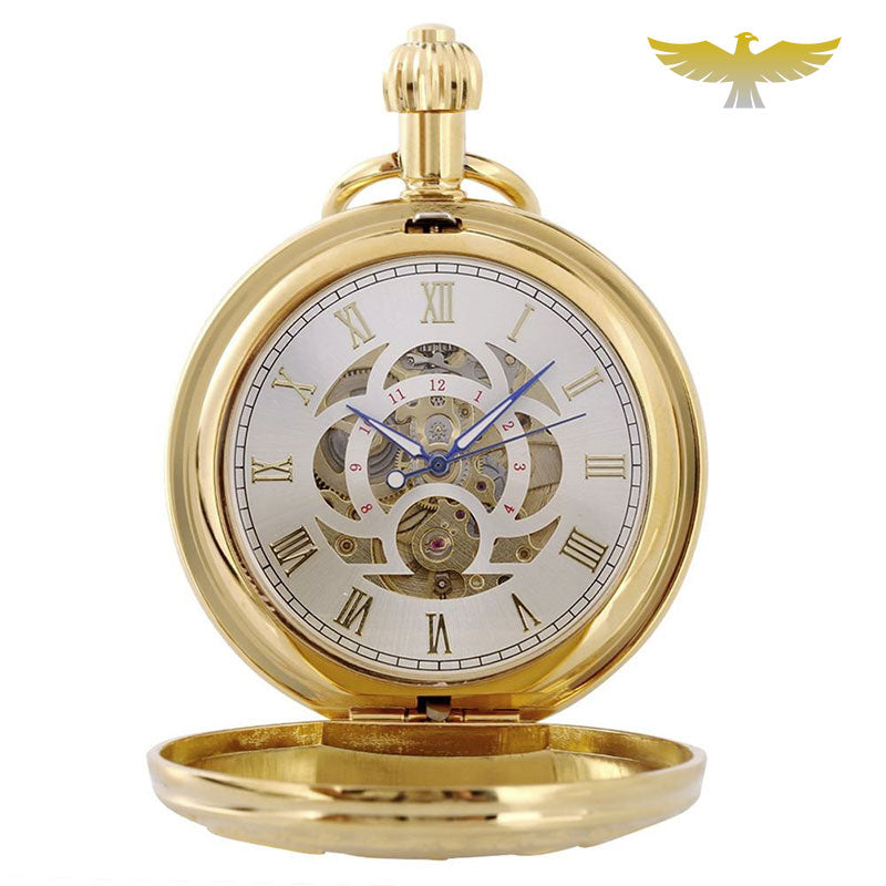 Montre à gousset automatique chasseur Classic Gold