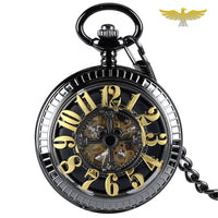 Montre à gousset mécanique demi chasseur noire