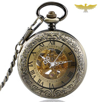 Montre à gousset bronze vintage automatique chasseur transparente