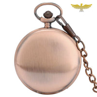 Montre à gousset chasseur quartz or rose