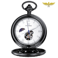 Montre à gousset chic mécanique phase de lune