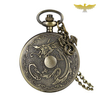 Montre à gousset collier bronze dragon