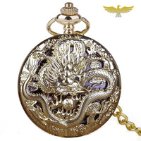 Montre a gousset dragon doré