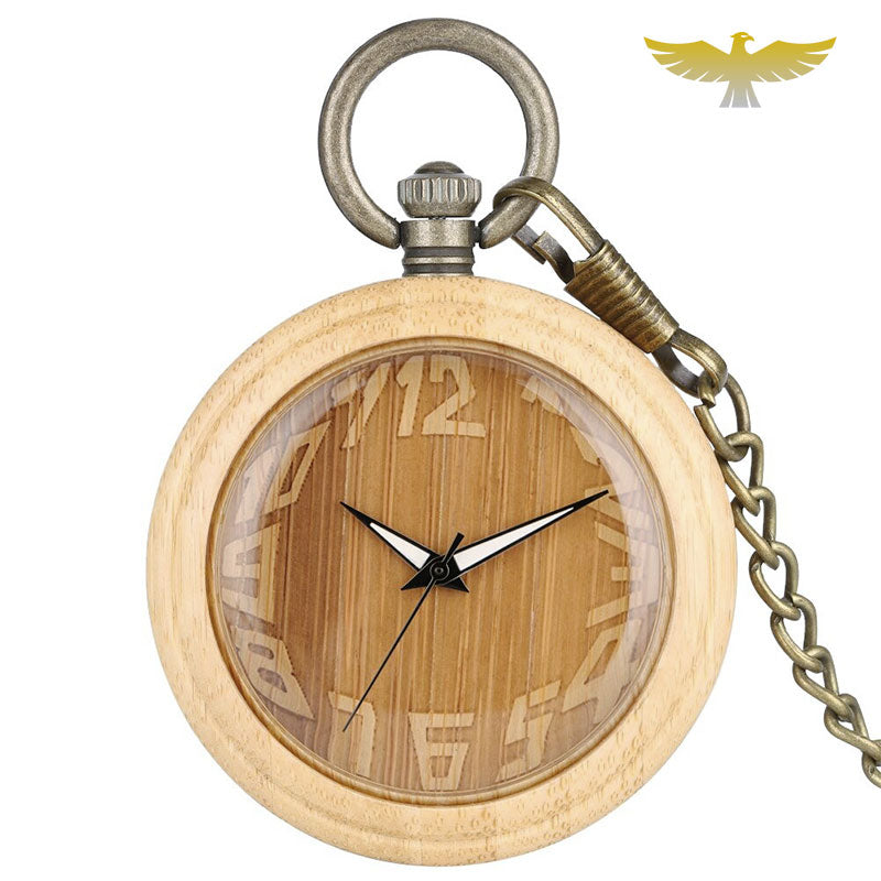 Montre à gousset en bois Zebrawood