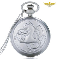 Montre a gousset full metal alchemist argent
