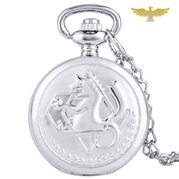 Montre a gousset full metal alchemist argent