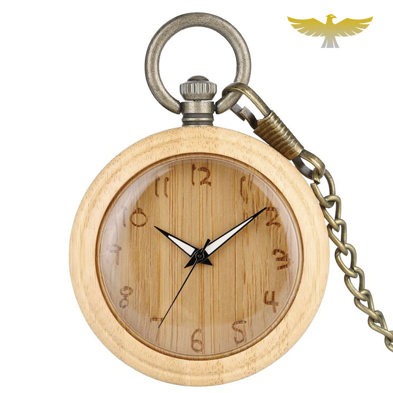 Montre à gousset horlogère en bois