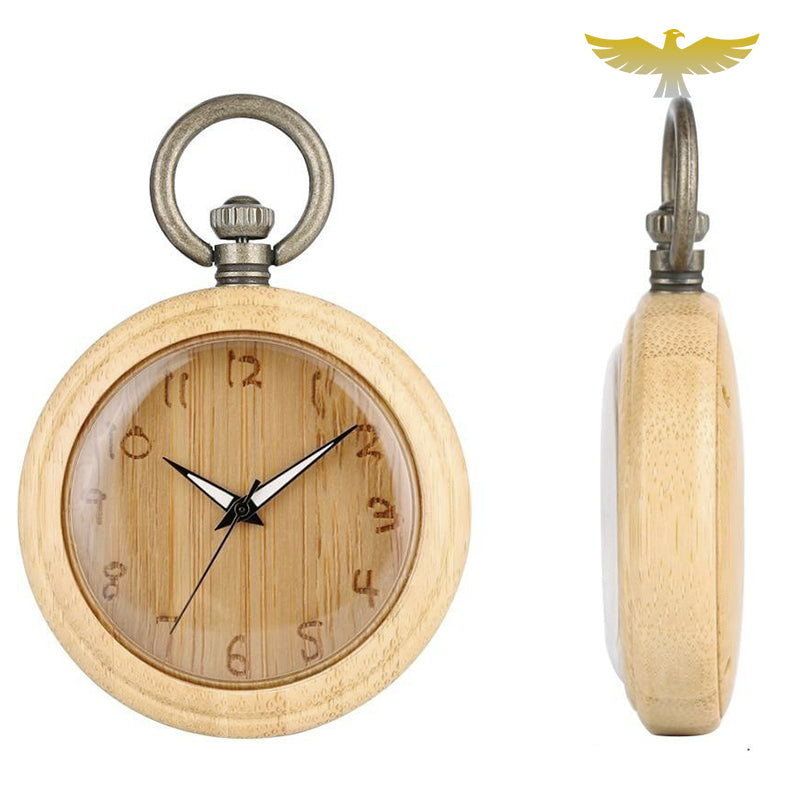 Montre à gousset horlogère en bois