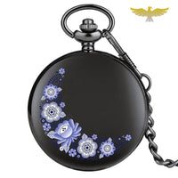 Montre à gousset lune en fleurs