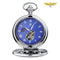 Montre à gousset mécanique argent homme Bleu