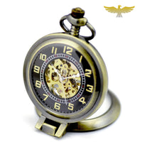 Montre à gousset mécanique avec clapet présentoir