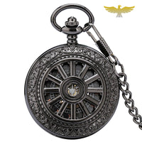 Montre à gousset mécanique Black Wheel