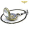 Montre à gousset mécanique bronze vintage Chaine Glissière de ceinture (37 cm)