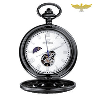 Montre à gousset mécanique carbone