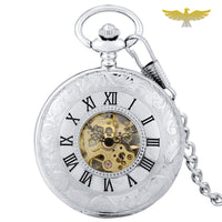 Montre à gousset mécanique double clapet