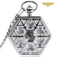 Montre à gousset mécanique flocon de neige