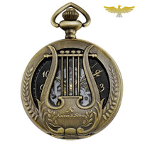 Montre à gousset mécanique harpe