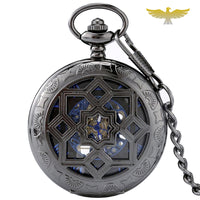 Montre à gousset mécanique Hollow Flowers