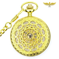 Montre à gousset mécanique or Spider Flower