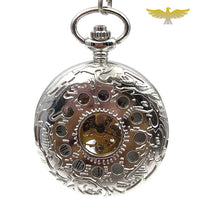 Montre à gousset mécanique Silver Flower