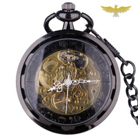 Montre a gousset mécanique skeleton