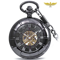 Montre à gousset mécanique steampunk Black Amiral