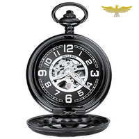 Montre à gousset noire Elegant Wheel