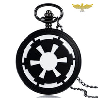 Montre à gousset noire et blanche